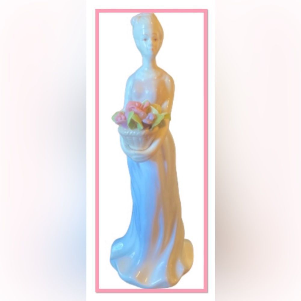 K’s Collections English Lady With Flowers Porcelain Figurine